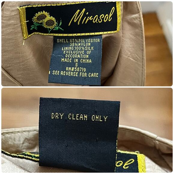 Mirasol Flaw Gold Lightweight Tang Jacket Silk Lined Size Small Asian Style - Picture 13 of 14